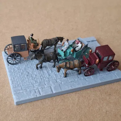 Cỗ xe ngựa Brougham của Rozoom kiểu model railway (1:148) – bản remake