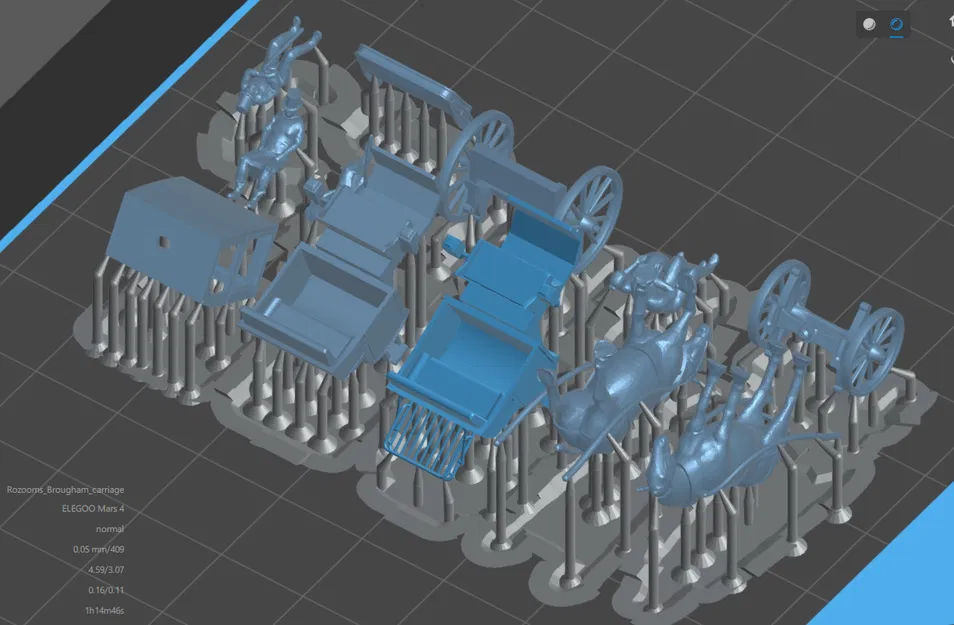 Cỗ xe ngựa Brougham của Rozoom kiểu model railway (1:148) – bản remake - Image 7