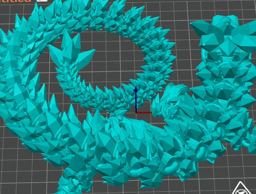 Đồ chơi fidget rồng tinh thể khớp nối (Articulated Crystal Dragan) – bản free - Image 1