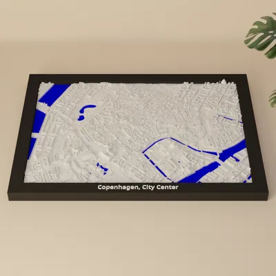 Copenhagen, City Center, Đan Mạch - Mô hình thu nhỏ 3D