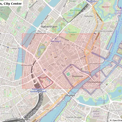 Copenhagen, City Center, Đan Mạch - Mô hình thu nhỏ 3D