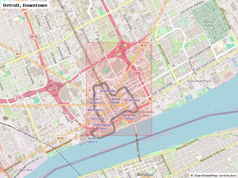 Detroit, Downtown, Hoa Kỳ - Mô hình thu nhỏ 3D - Image 2