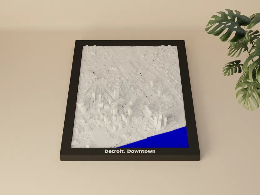 Detroit, Downtown, Hoa Kỳ - Mô hình thu nhỏ 3D - Image 3