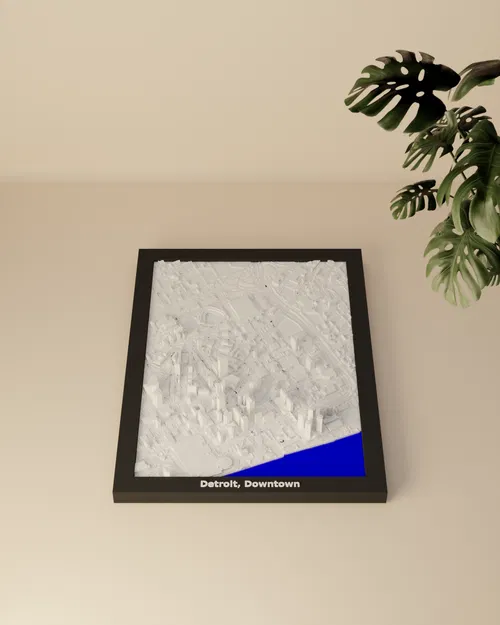 Detroit, Downtown, Hoa Kỳ - Mô hình thu nhỏ 3D - Image 4