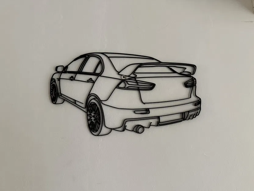 Tranh treo tường Silhouette Mitsubishi Lancer Evolution X - Image 1
