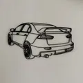 Tranh treo tường Silhouette Mitsubishi Lancer Evolution X - Thumbnail 1