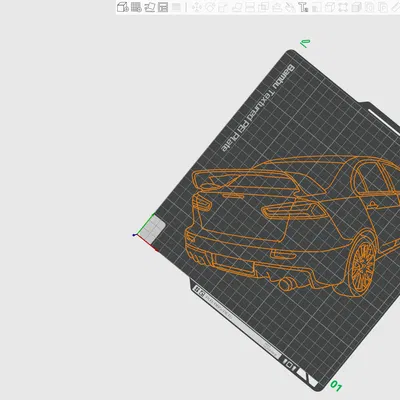 Tranh treo tường Silhouette Mitsubishi Lancer Evolution X