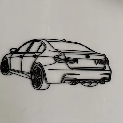 Tranh treo tường silhouette BMW F30 M Sport