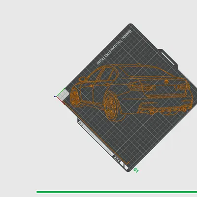 Tranh treo tường silhouette BMW F30 M Sport