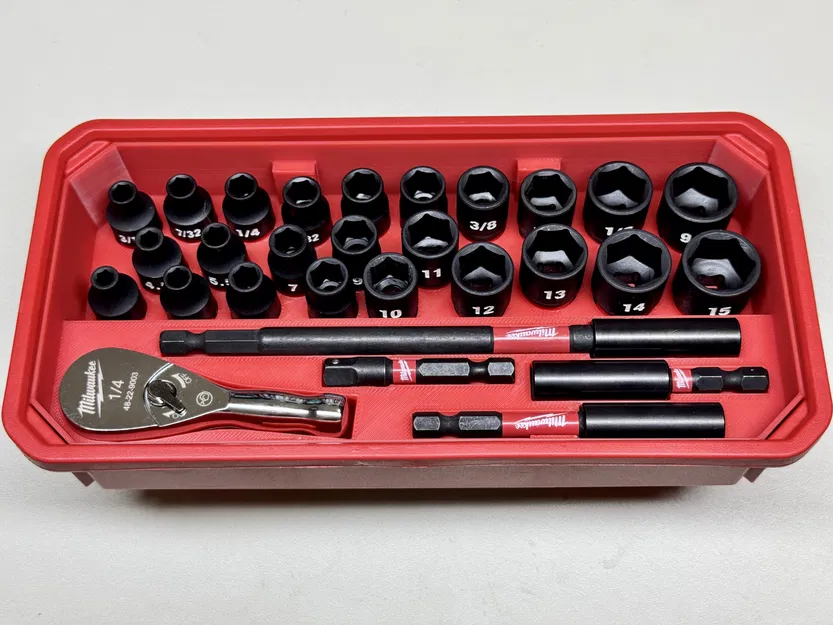 Khay insert Packout Organizer cho bộ mini socket 1/4” (SAE/Metric) - Image 1