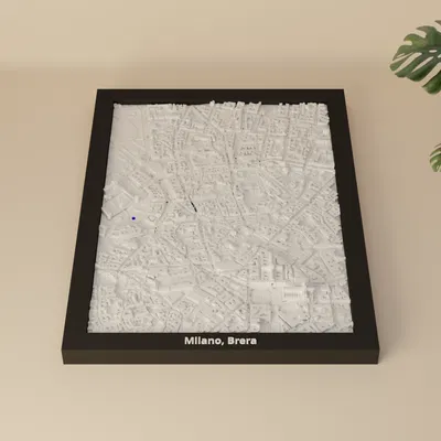 Milano, Brera, Italy - Mô hình 3D mini (Topographic)