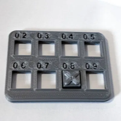 Bài test clearance/tolerance từ 0.2 đến 0.9mm