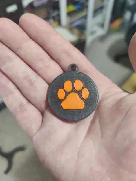 Mặt dây chuyền dấu chân thú (Paw print pendant) - Image 1