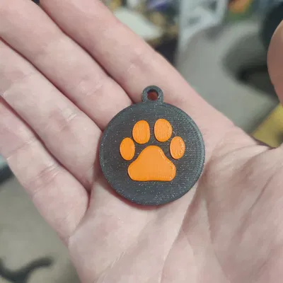 Mặt dây chuyền dấu chân thú (Paw print pendant)