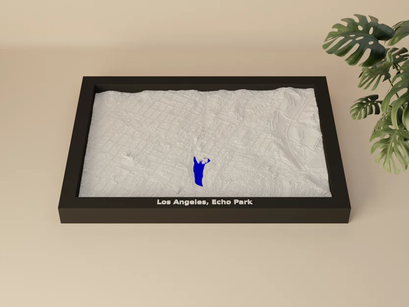 Mô hình thu nhỏ 3D Los Angeles, Echo Park, Hoa Kỳ - Image 1