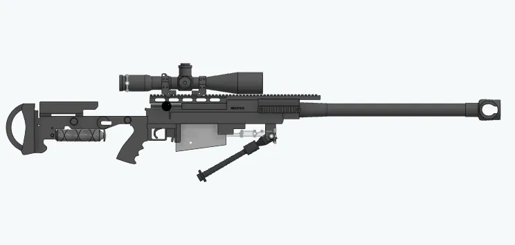 Móc khóa súng bắn tỉa HECATE II (HECATE II Sniper KEYCHAIN) - Image 2