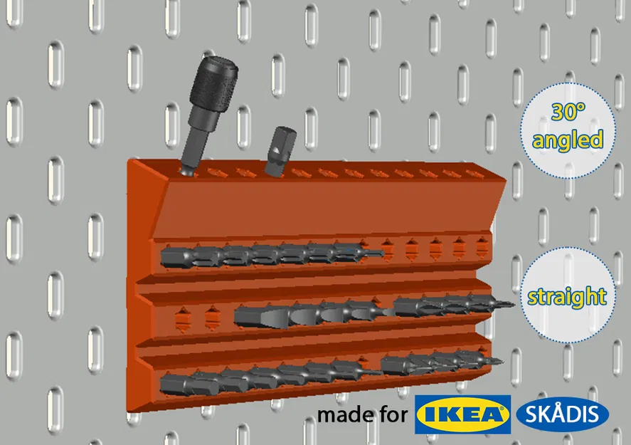 Giá đỡ HEX-bit cho IKEA SKÅDIS (HEX-bit holder IKEA SKÅDIS) - Image 1