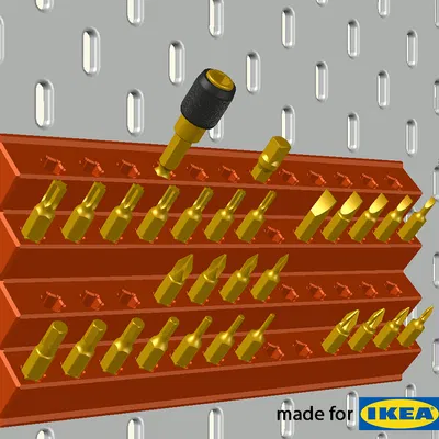 Giá đỡ HEX-bit cho IKEA SKÅDIS (HEX-bit holder IKEA SKÅDIS)