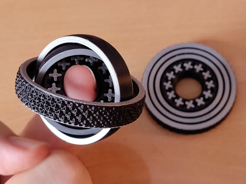Gyro Gear Fidget – Vòng bánh răng hành tinh + gimbal print-in-place - Image 1