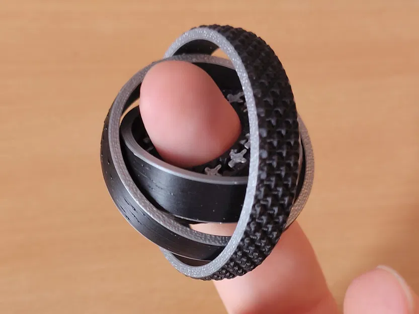 Gyro Gear Fidget – Vòng bánh răng hành tinh + gimbal print-in-place - Image 4