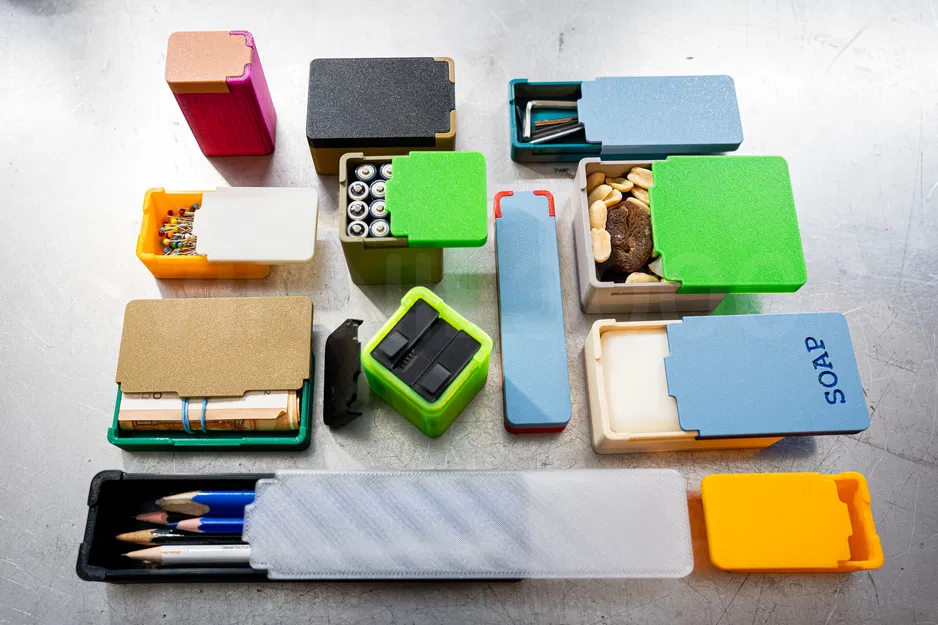 Hộp lưu trữ nắp trượt (mọi kích cỡ, parametric - FreeCAD 1.0.0) - Image 1