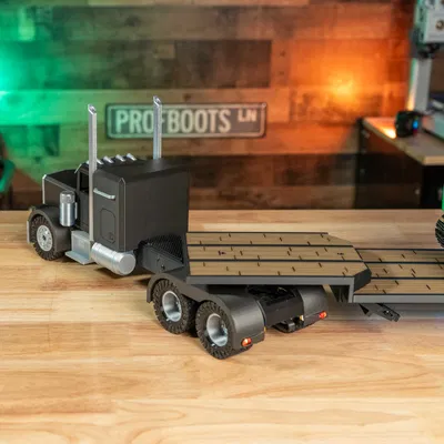 DIY RC SemiTruck – Mẫu Semitruck RC in 3D với móc trailer tự động