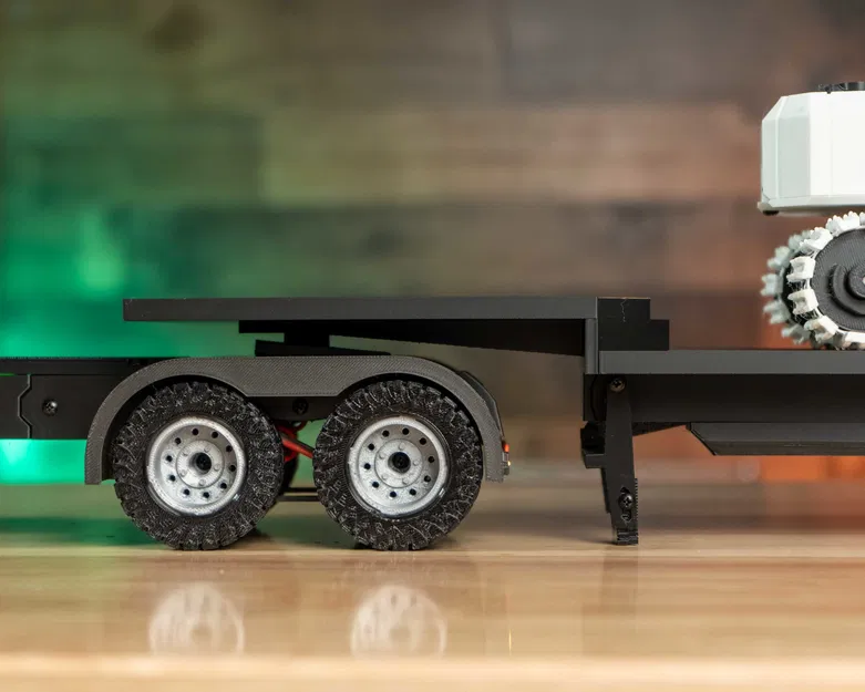 DIY RC SemiTruck – Mẫu Semitruck RC in 3D với móc trailer tự động - Image 6