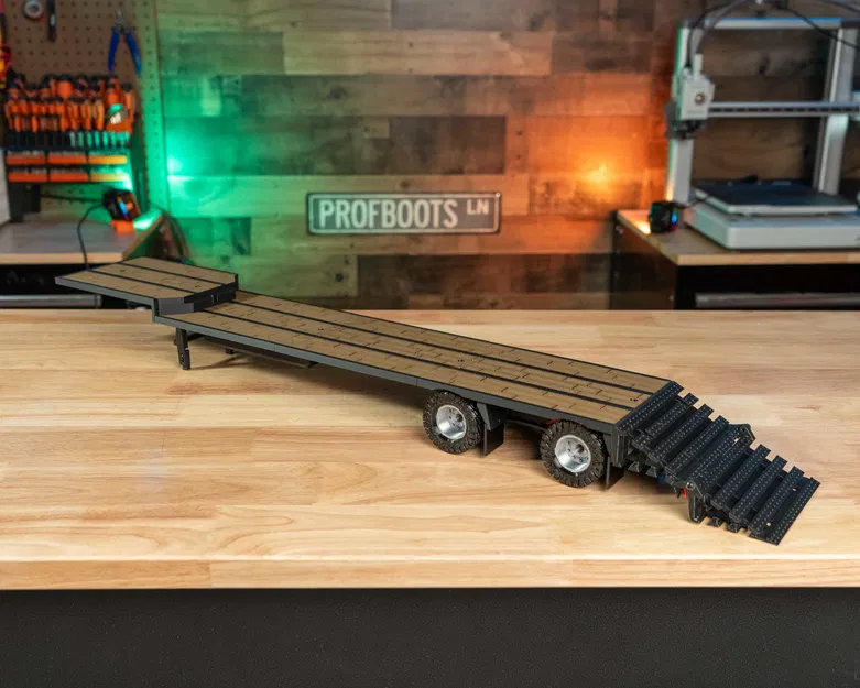 DIY RC SemiTruck – Mẫu Semitruck RC in 3D với móc trailer tự động - Image 11