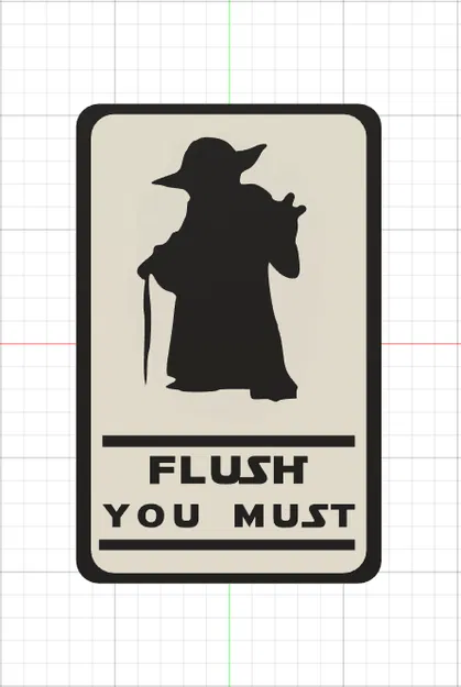 Flush You Must – Bảng Treo Toilet Hài Hước (Phong Cách Yoda) - Image 2