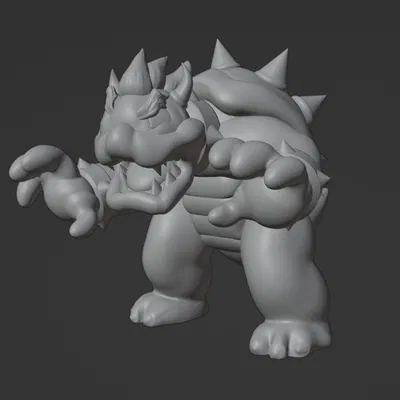Bowser – Tượng điêu khắc 3D