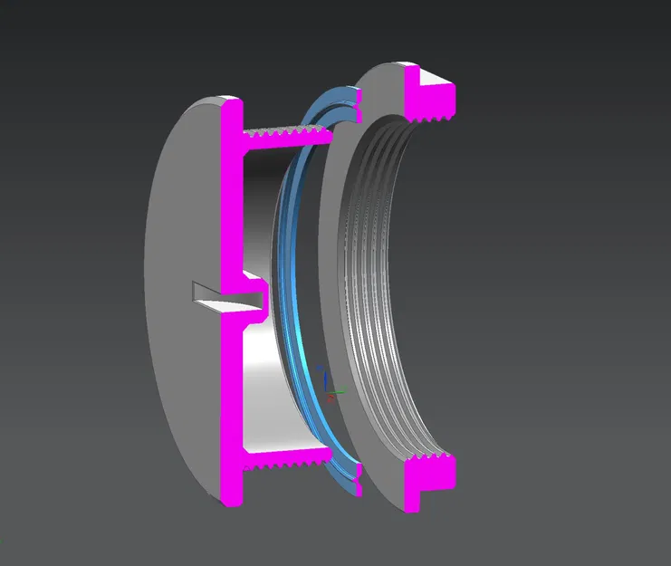 Bịt lỗ M50x1.5 (blind stuffing) + đai ốc & gioăng TPU - Image 2