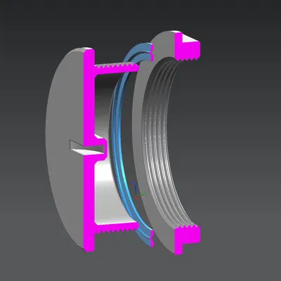 Bịt lỗ M50x1.5 (blind stuffing) + đai ốc & gioăng TPU