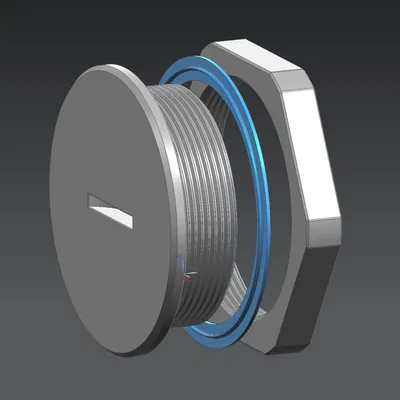 Bịt lỗ M50x1.5 (blind stuffing) + đai ốc & gioăng TPU