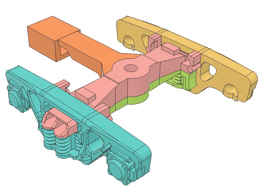Mẫu bogie tàu hỏa 18-100 tỉ lệ H0 - Image 4