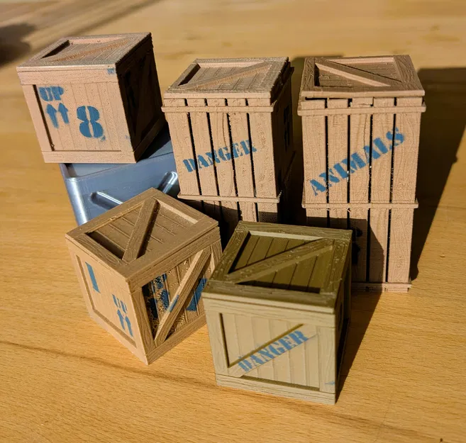 Bộ thùng vận chuyển & thùng hàng (Gỗ và Thiếc) - Image 1