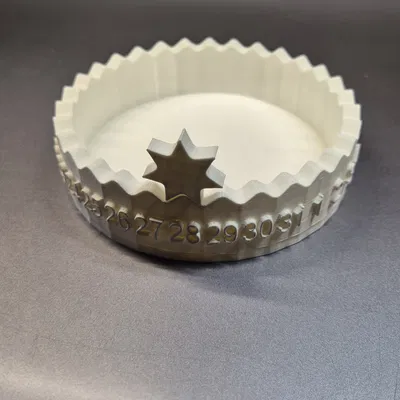 Wanderstern-Kalender – Lịch vòng ngôi sao đánh dấu ngày kèm chân nến