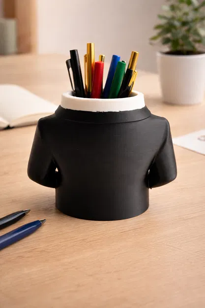 Ống Cắm Bút Tuxedo Thanh Lịch – Desk Organizer – In Multicolor Dễ - Image 2