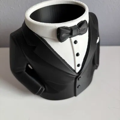 Ống Cắm Bút Tuxedo Thanh Lịch – Desk Organizer – In Multicolor Dễ