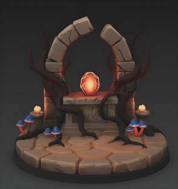 Arcana Altar Base – Đế bệ bàn thờ Arcana cho miniatures DND - Image 1