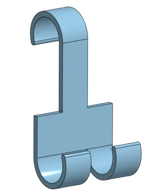 Móc treo đôi gài lò sưởi (Hanging double hook) - Image 1