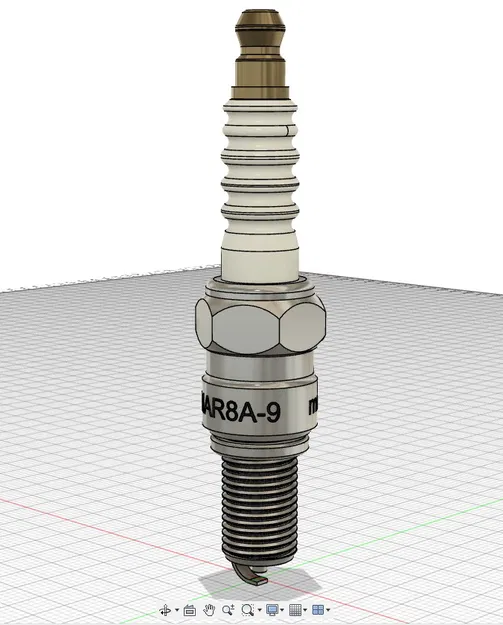 Bugi (spark plug / bougie) LMAR8A-9 kích thước thật - Image 2