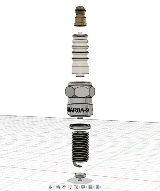 Bugi (spark plug / bougie) LMAR8A-9 kích thước thật - Image 3