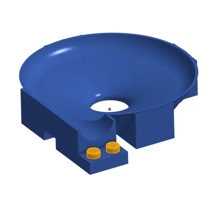 cone_mid_flat_inlet - Bản remix phễu bi Duplo/Hubelino tương thích (gắn studs)