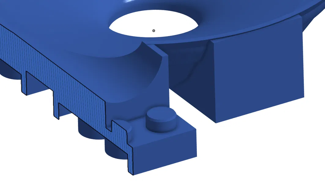 cone_mid_flat_inlet - Bản remix phễu bi Duplo/Hubelino tương thích (gắn studs) - Image 4