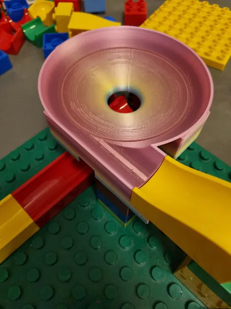 cone_mid_flat_inlet - Bản remix phễu bi Duplo/Hubelino tương thích (gắn studs) - Image 5