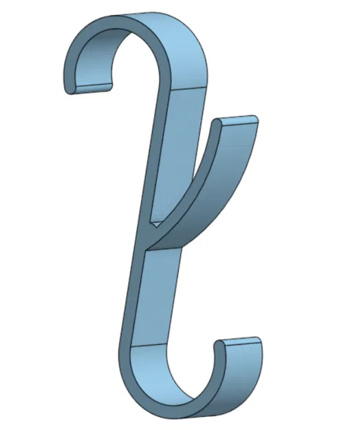 Hanging double hook v3 – Móc treo đôi kẹp radiator - Image 1