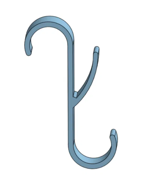 Hanging double hook v3 – Móc treo đôi kẹp radiator - Image 2