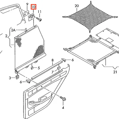 Móc che nắng cửa sổ hông Audi A6 C5 4B0861337B RBU