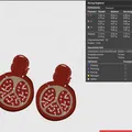 Bông tai trái lựu (Pomgranate Earing) in 3D – bản mini - Thumbnail 3