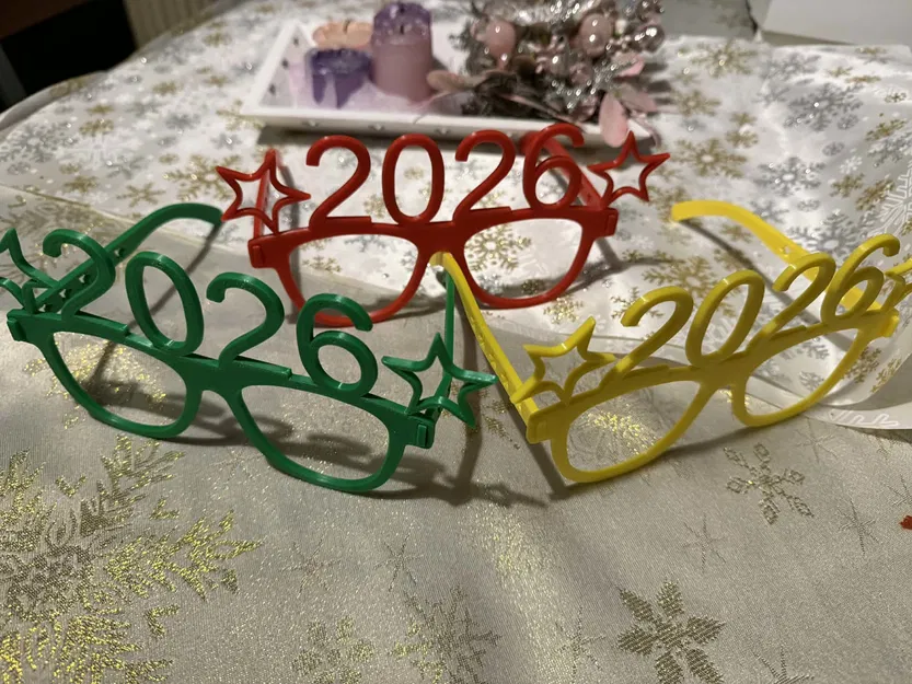 Kính Happy New Year 2026 (3D Print) - Image 1
